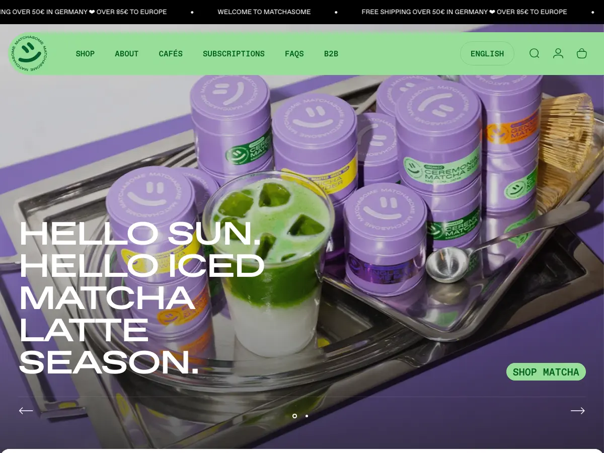 Matchasome's website
