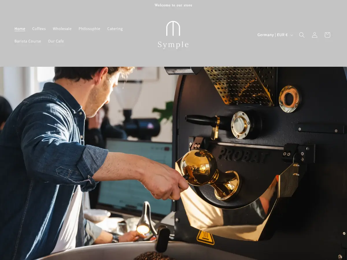 Symple Coffee Mitte's website