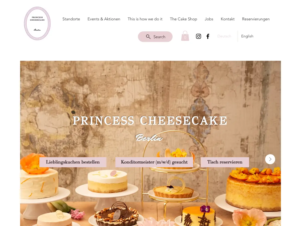 Princess Cheesecake's website