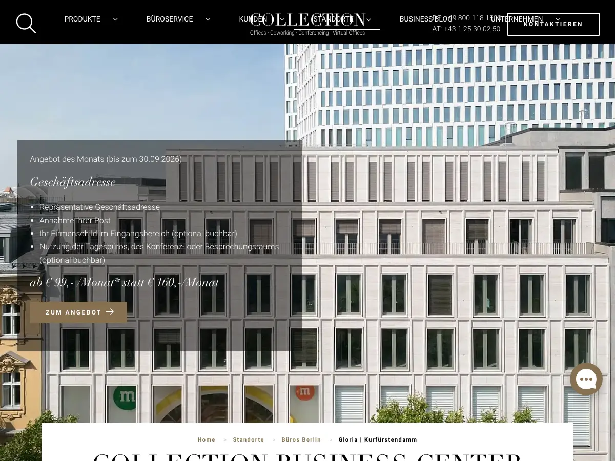 COLLECTION Business Center Berlin's website