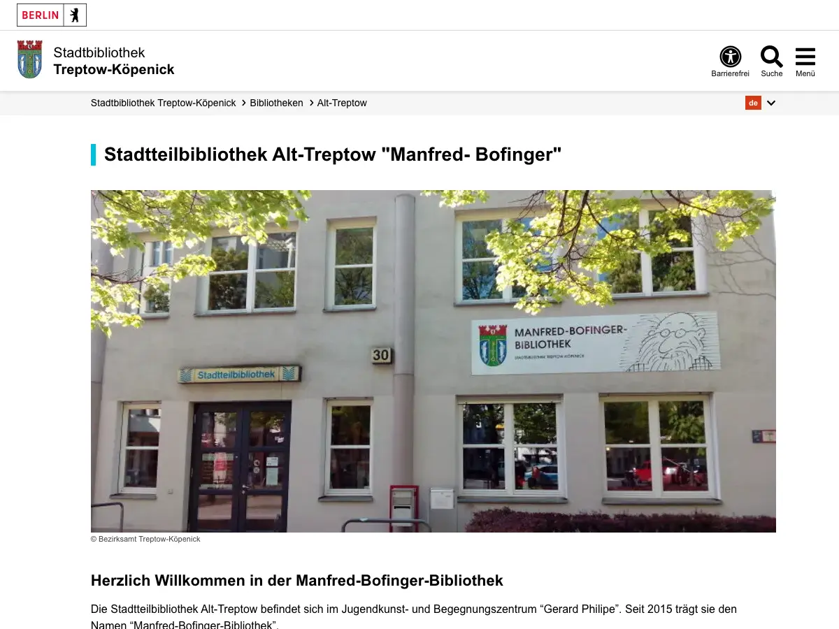 Manfred-Bofinger-Bibliothek im Gerard Philipe's website