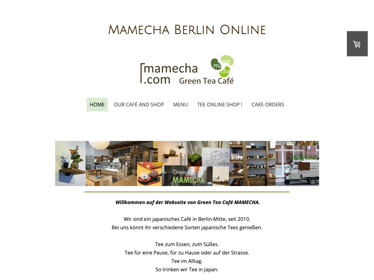 Green Tea Café MAMECHA's website