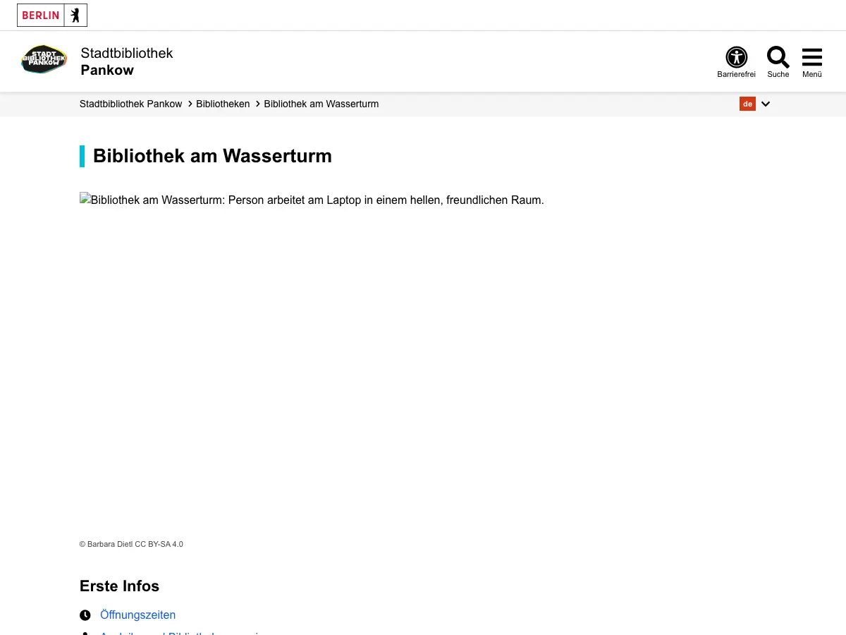 Bibliothek Am Wasserturm's website