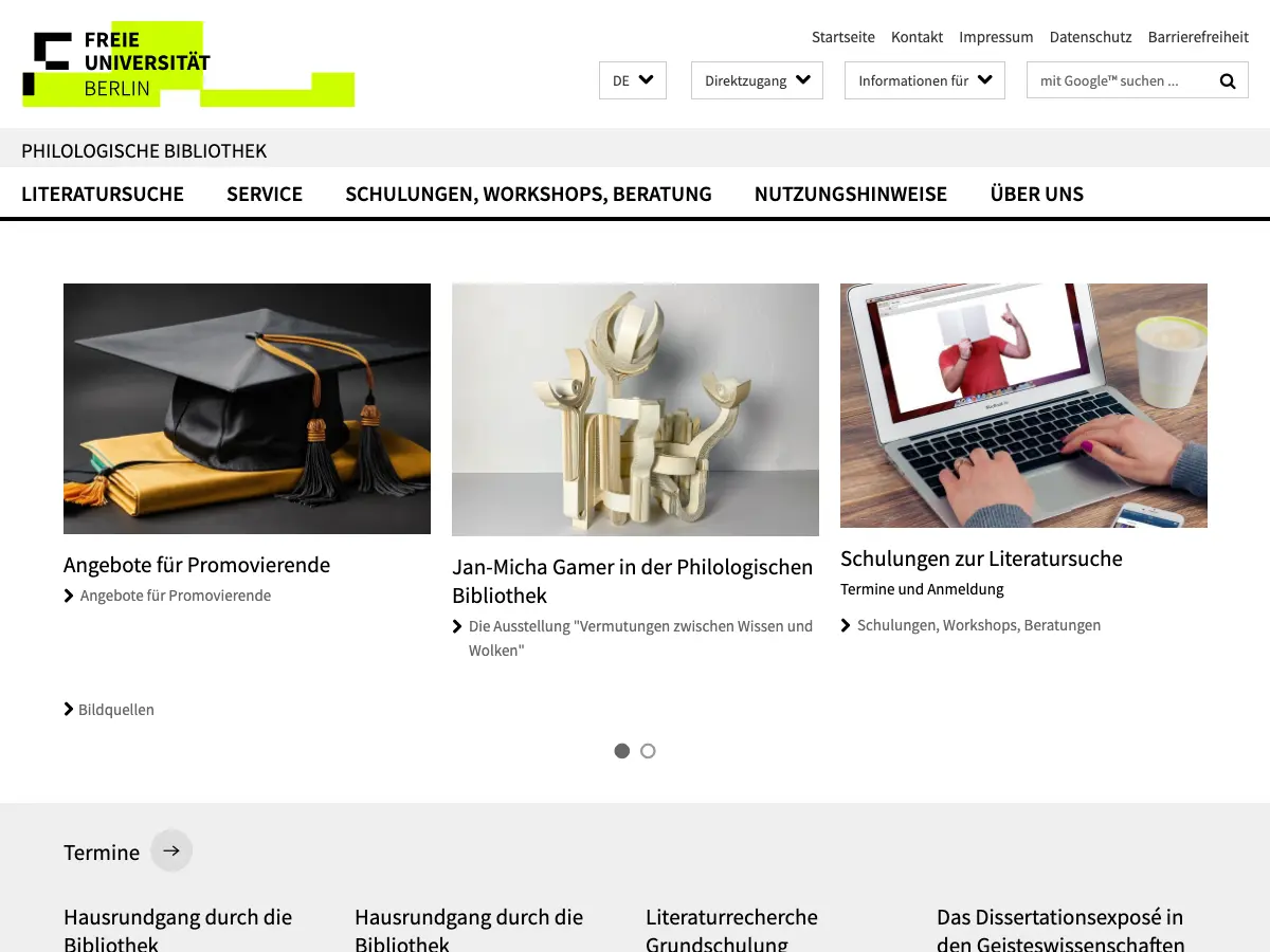 Philologische Bibliothek's website