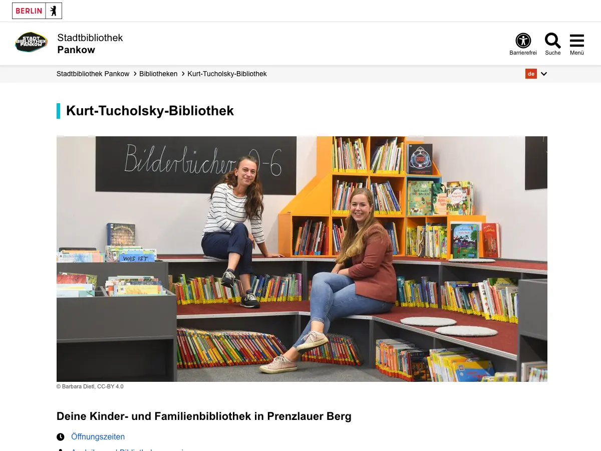 Kurt-Tucholsky-Bibliothek's website