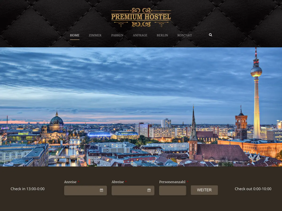 PREMIUM Hostel's website