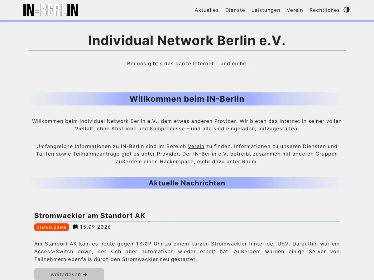 Individual Network Berlin's website
