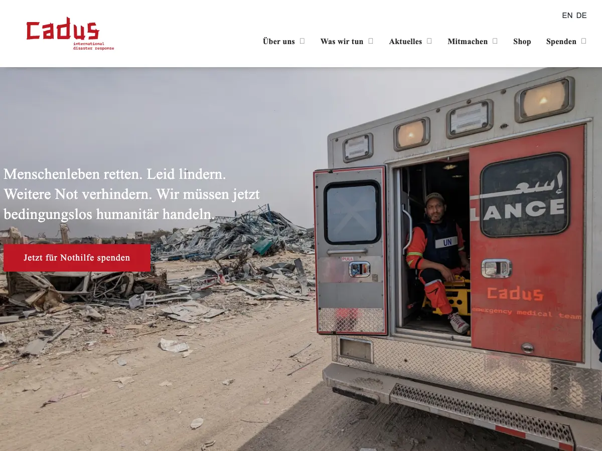 CADUS e.V.'s website