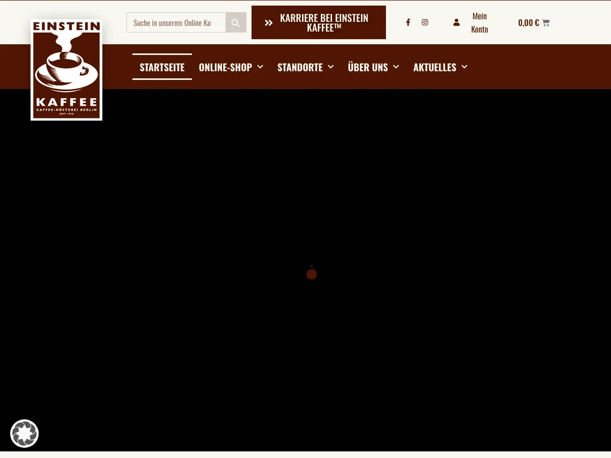 Einstein Kaffee's website