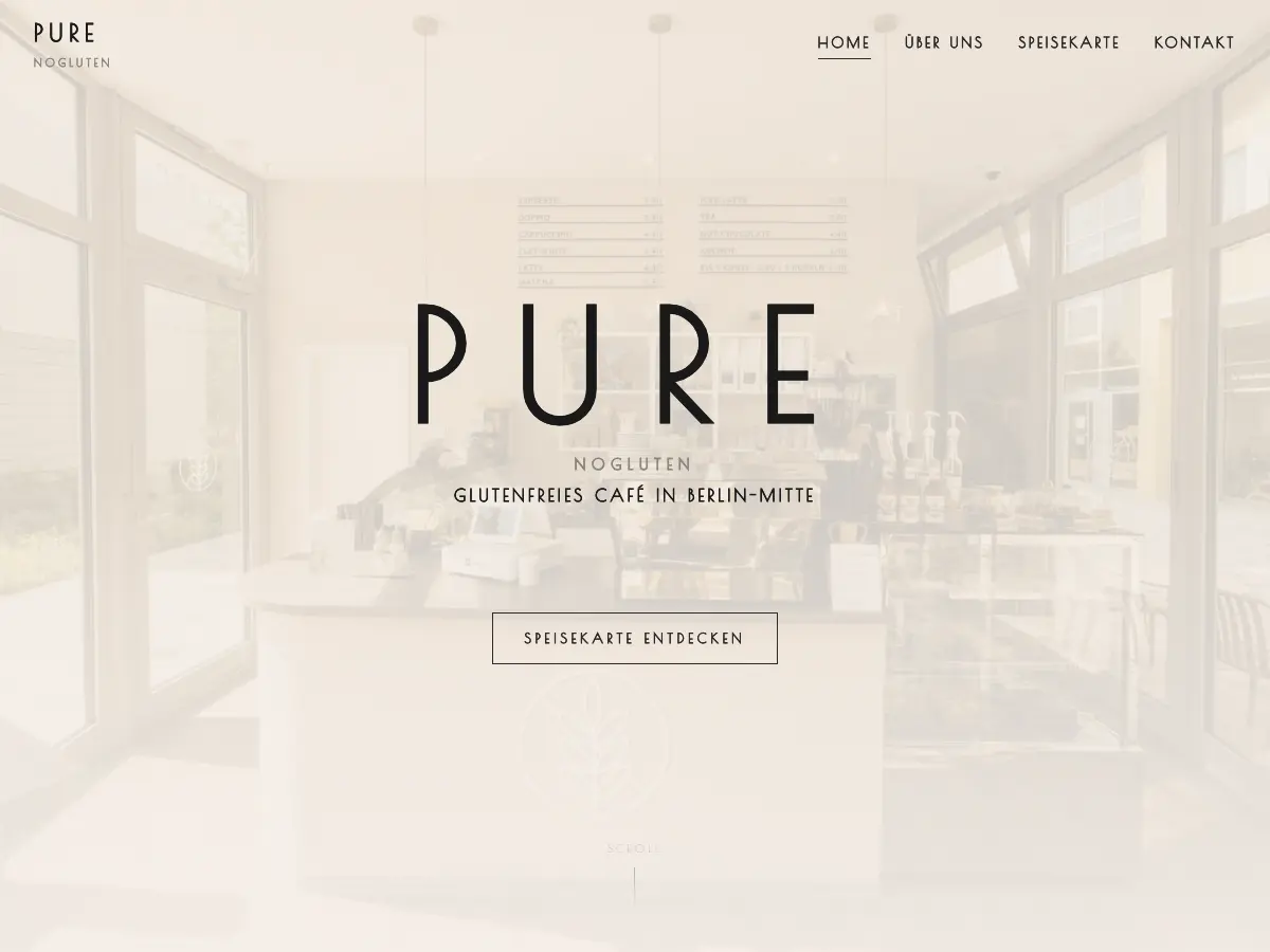 PURE NOGLUTEN's website