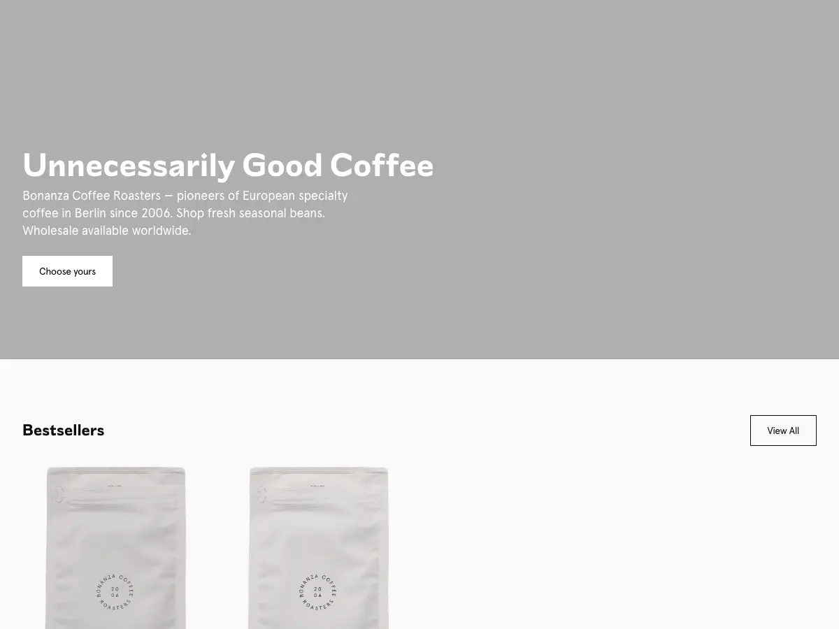 Bonanza Coffee Mitte's website