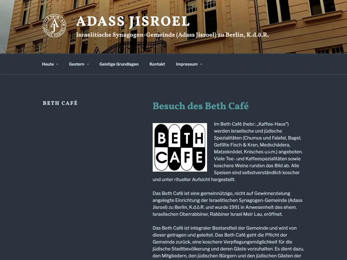 Beth Café's website