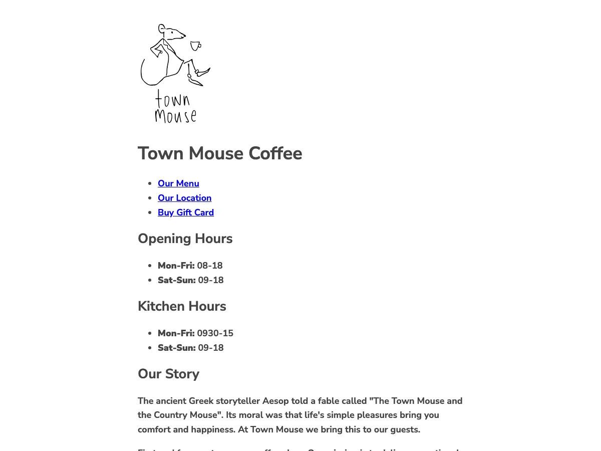 Town Mouse's website
