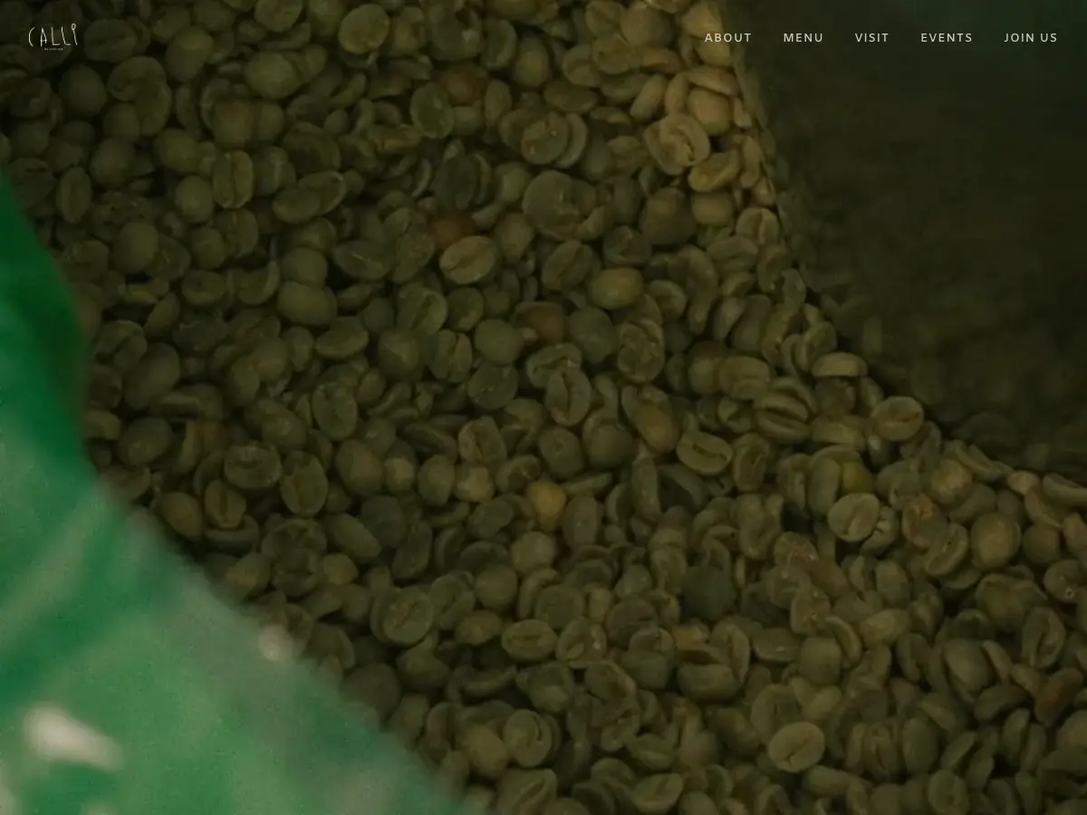 Calli. the coffee club's website