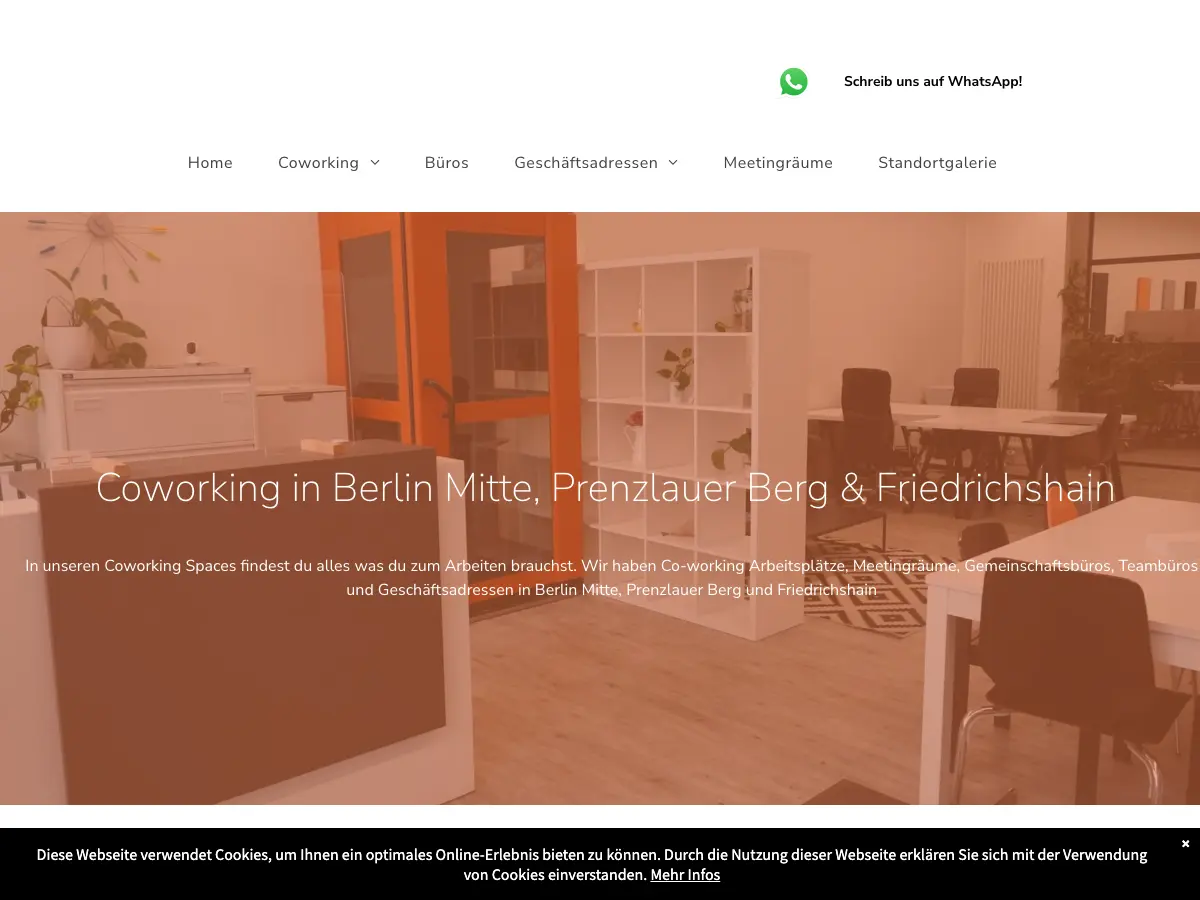 Amapola Coworking's website
