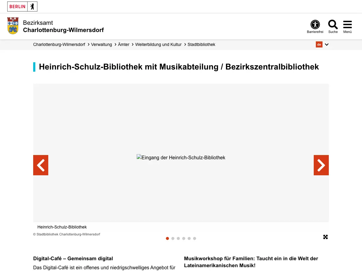 Heinrich-Schulz-Bibliothek's website