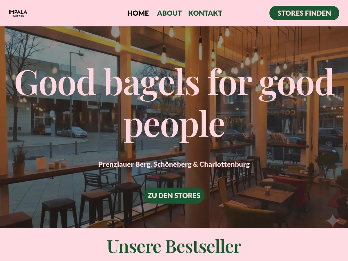 Impala Coffee's website
