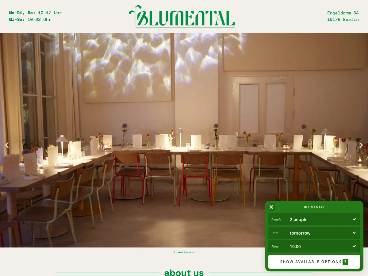 Blumental's website