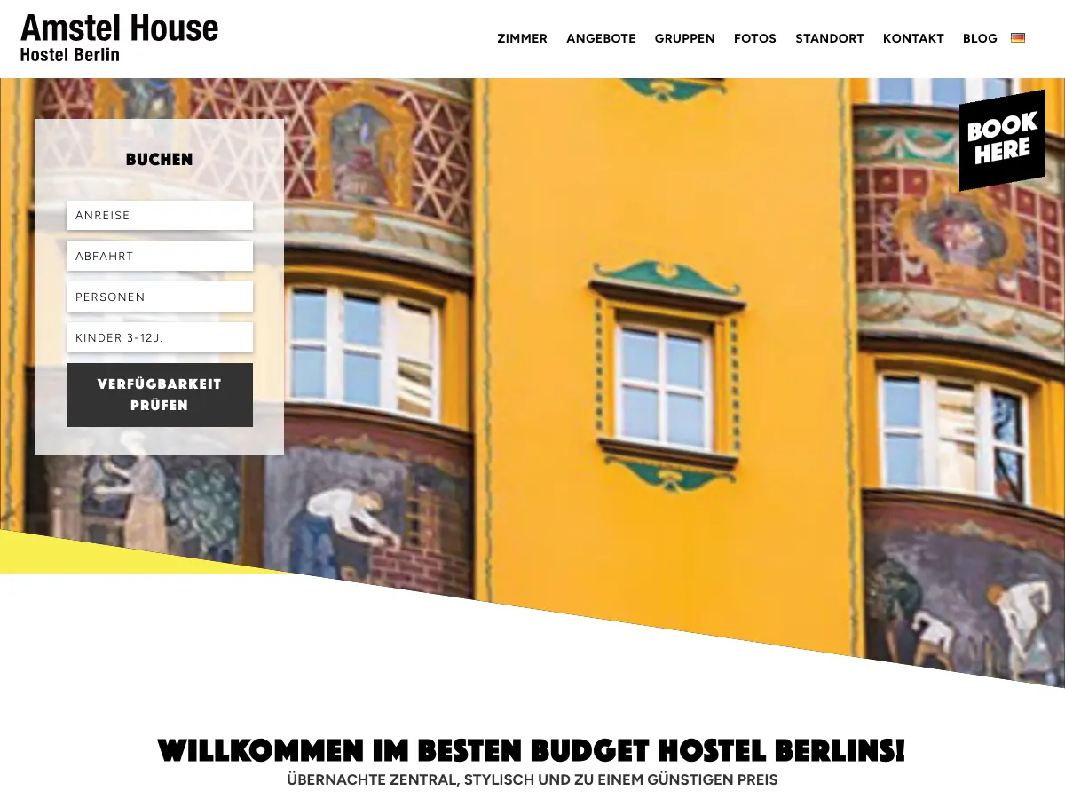 Amstel House Hostel Berlin's website