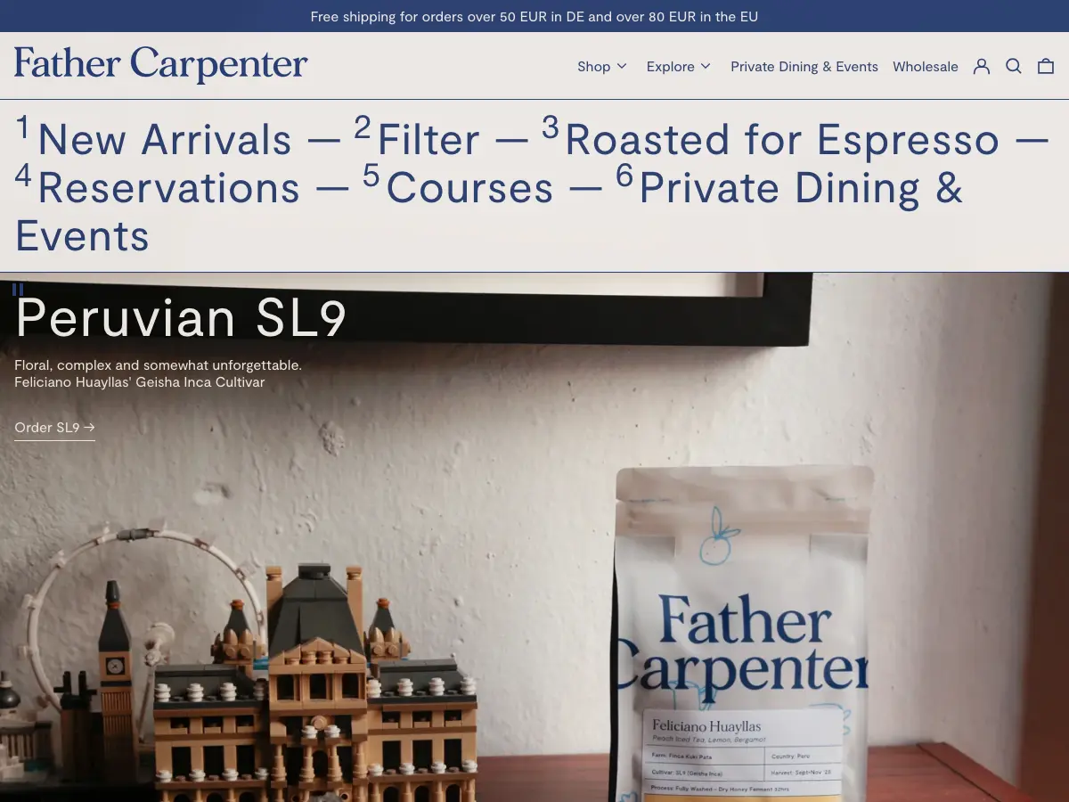 Father Carpenter Coffee Brewers's website