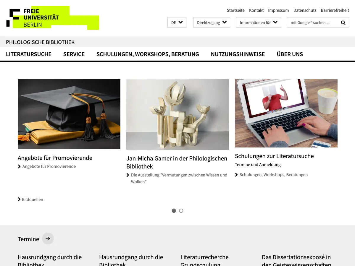 Philological Library's website