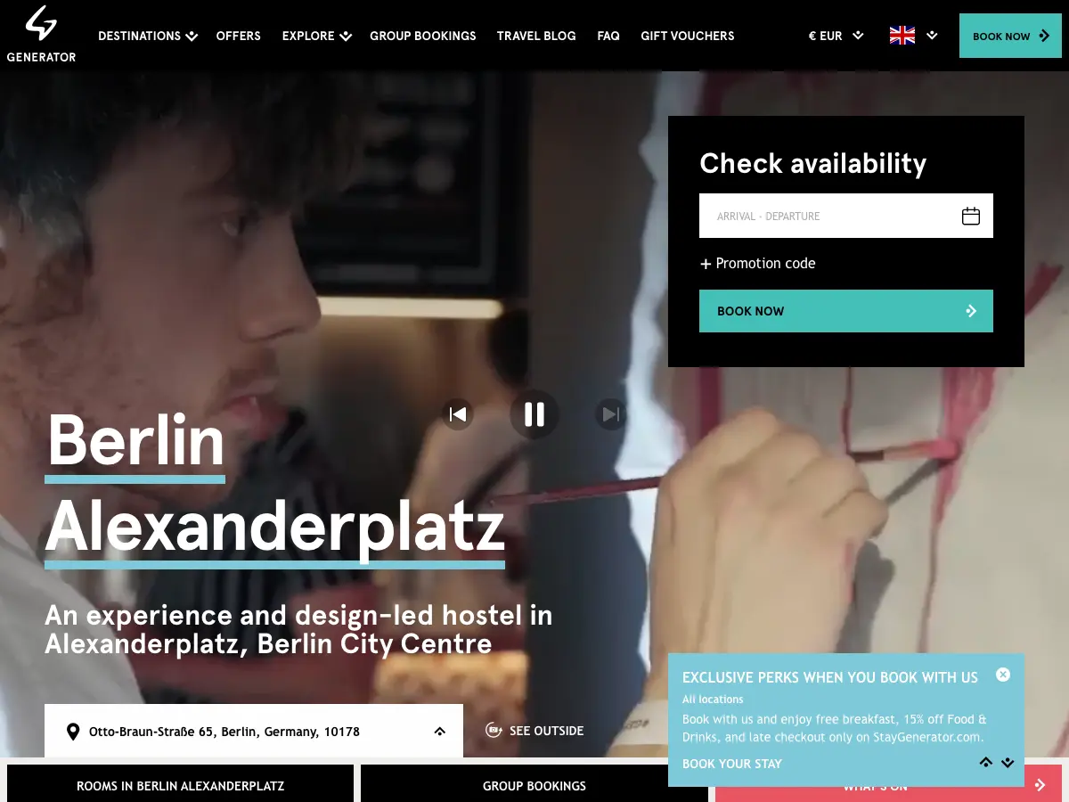 Generator Berlin Alexanderplatz's website