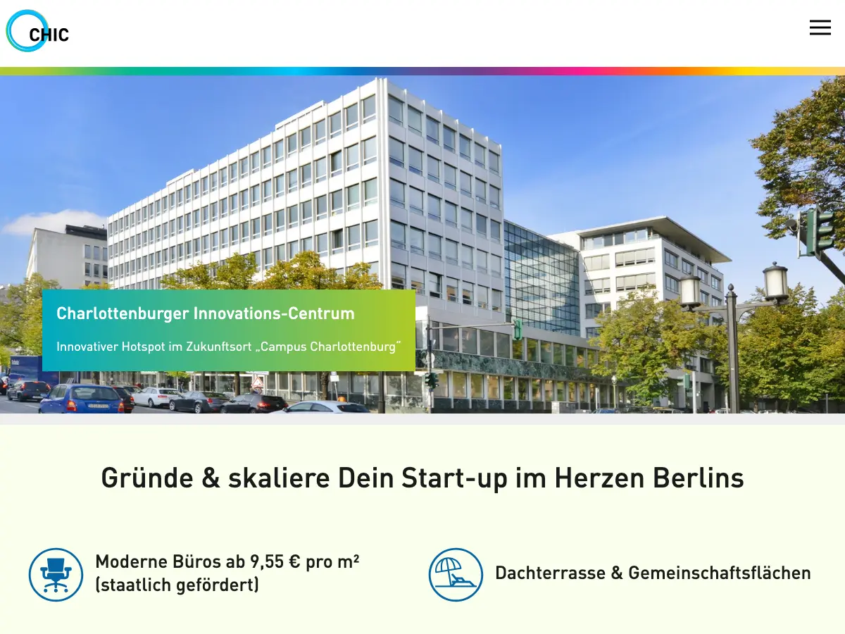 Charlottenburger Innovations-Centrum's website