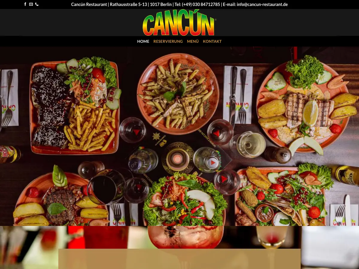Cancún's website