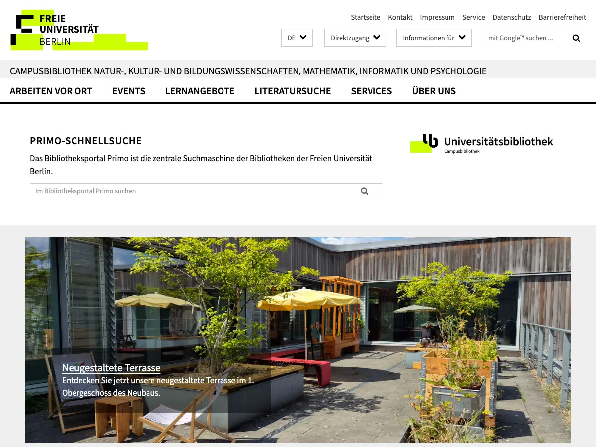 Campusbibliothek's website