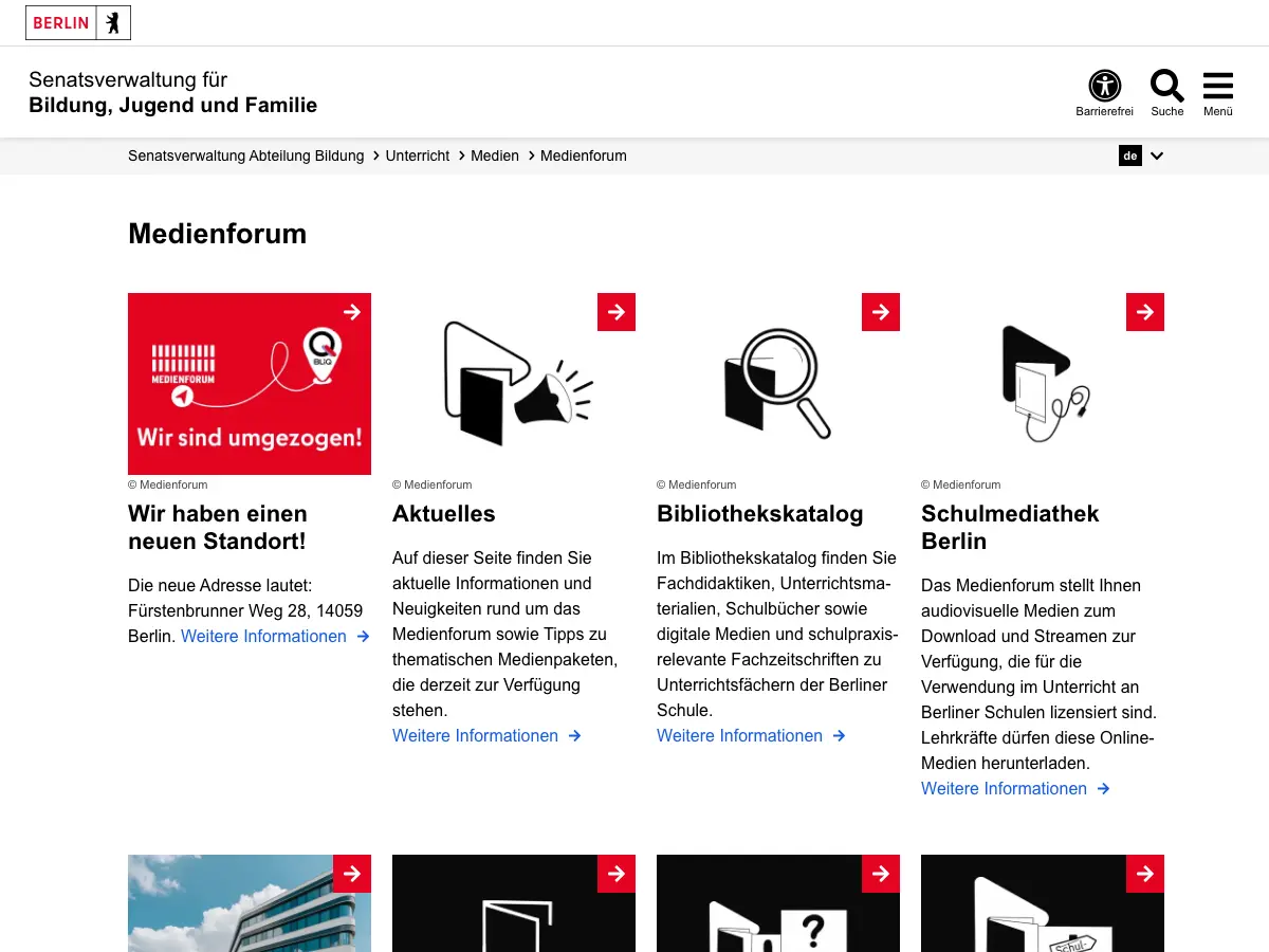 Medienforum Berlin's website