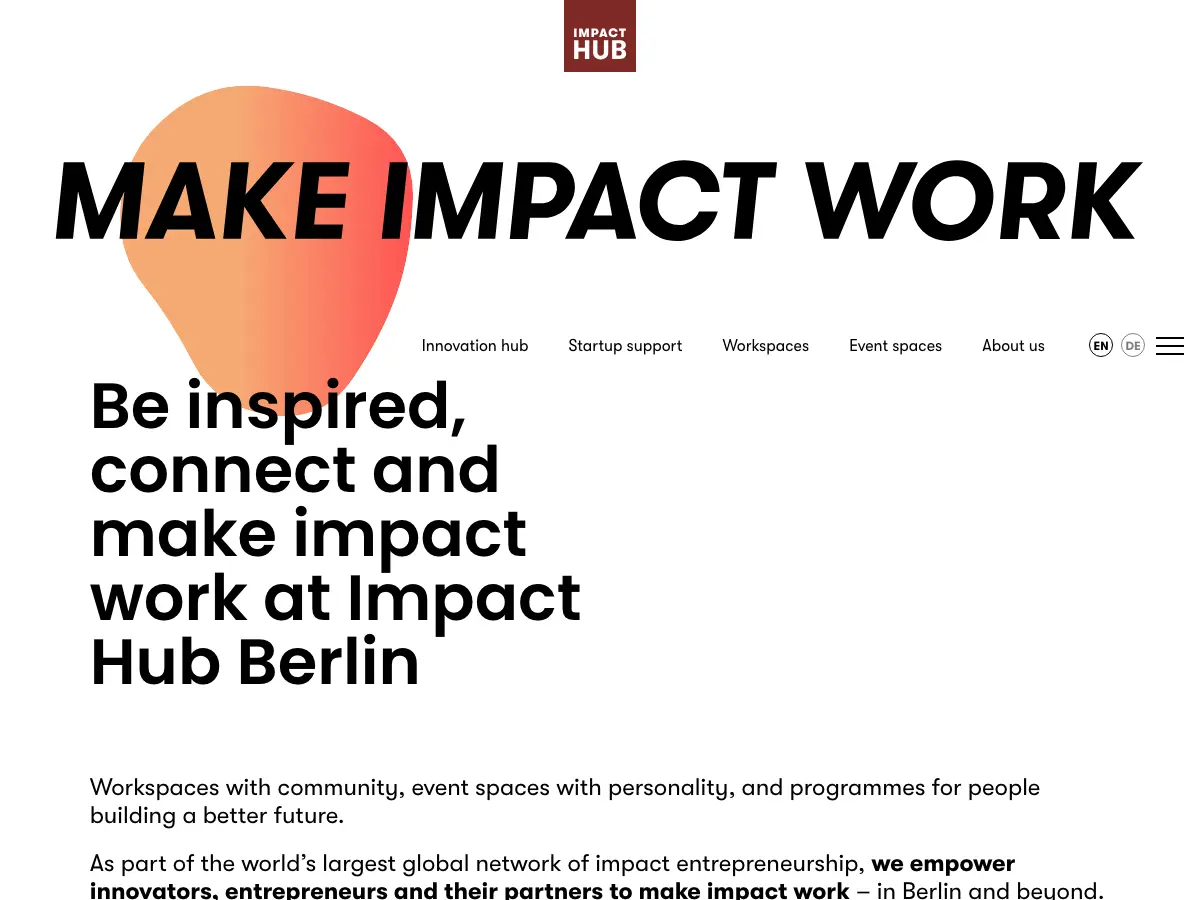 Impact Hub's website