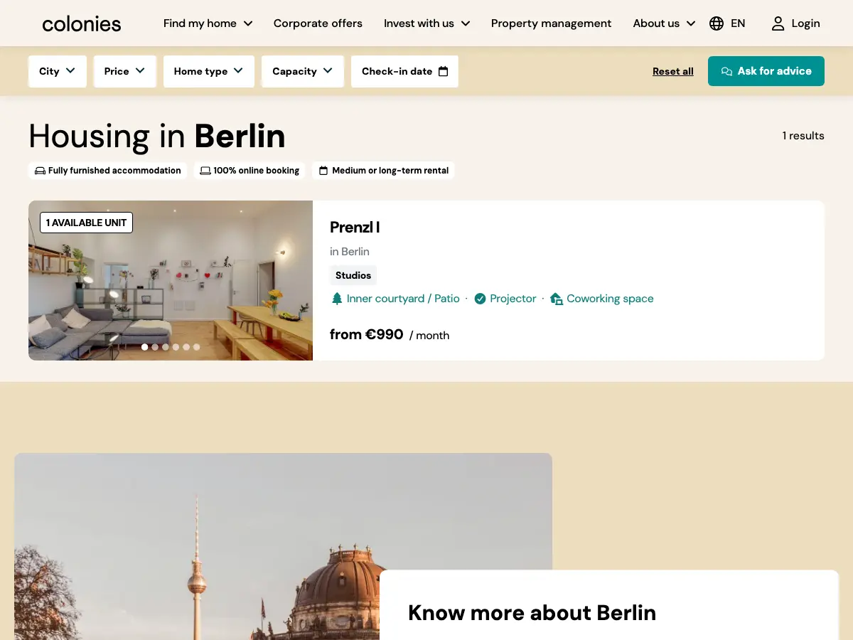 Colonies Germany's website