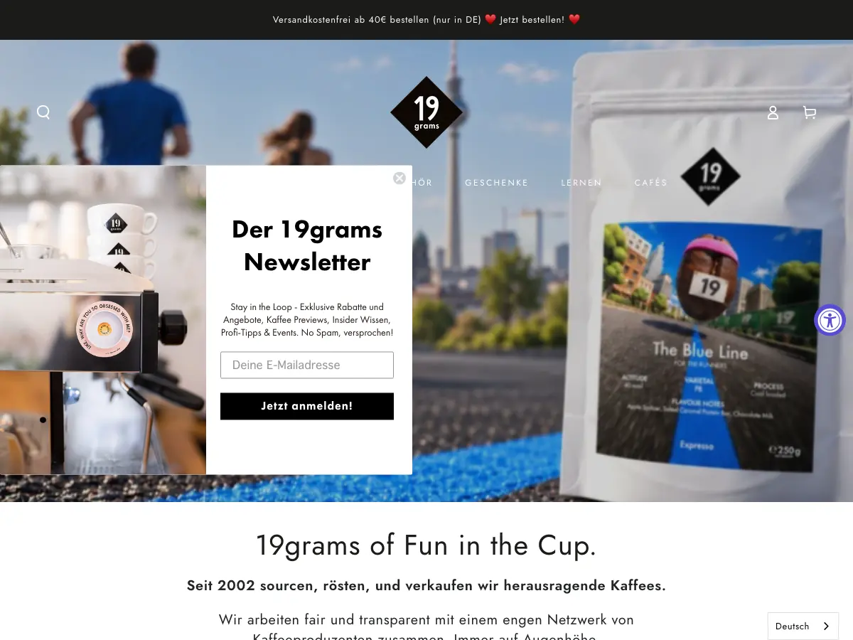 19grams Alex – Coffee Roastery's website
