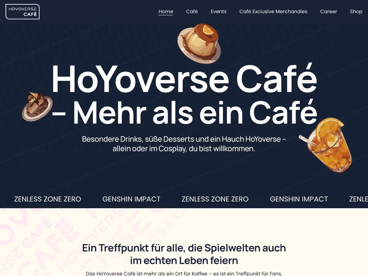 HoYoverse Café's website