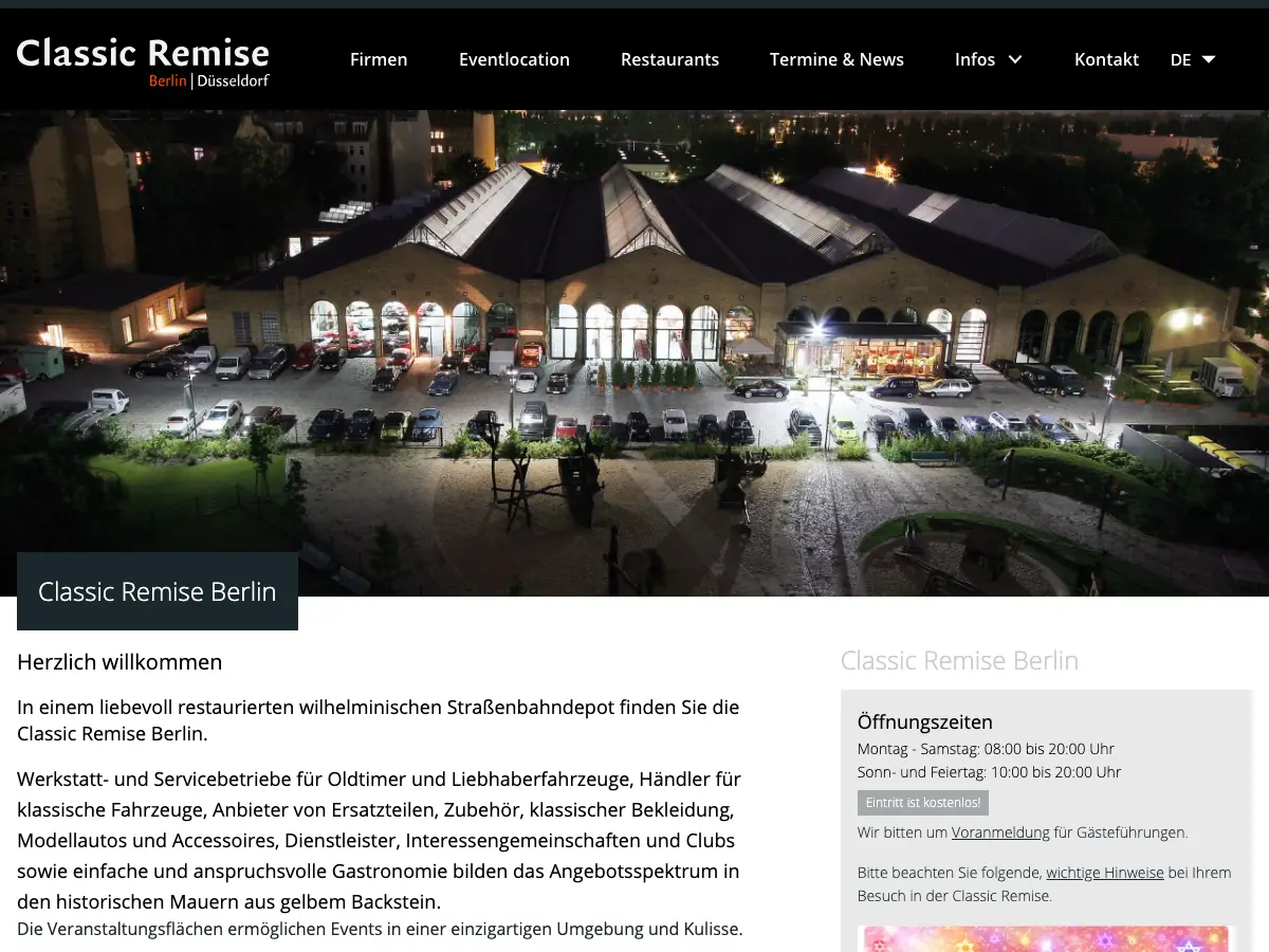 Classic-Remise Berlin's website