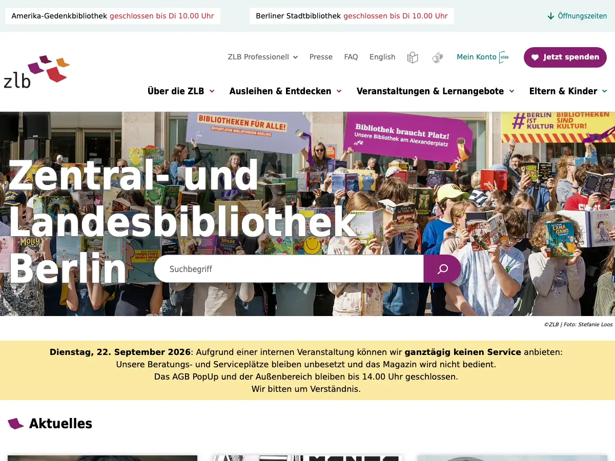 Amerika-Gedenkbibliothek's website