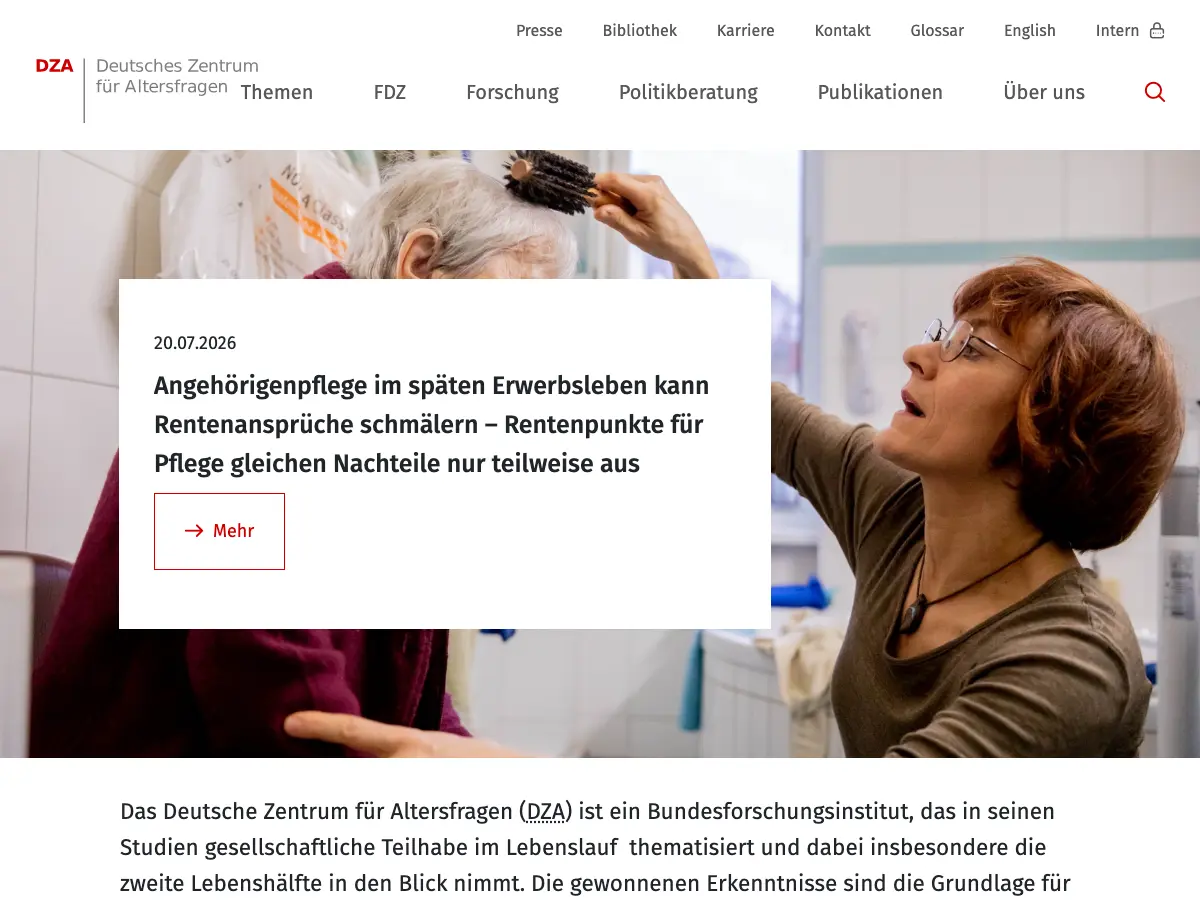 Deutsches Zentrum für Altersfragen e.V. (DZA), Bibliothek's website