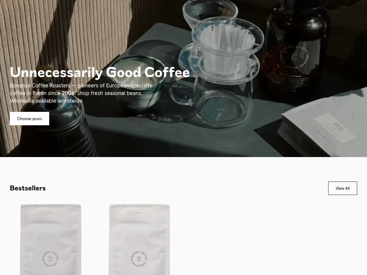 Bonanza Coffee Roasters Gendarmenmarkt's website
