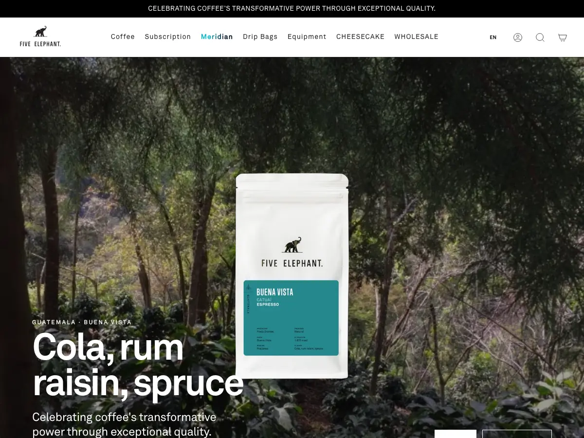 Five Elephant's website