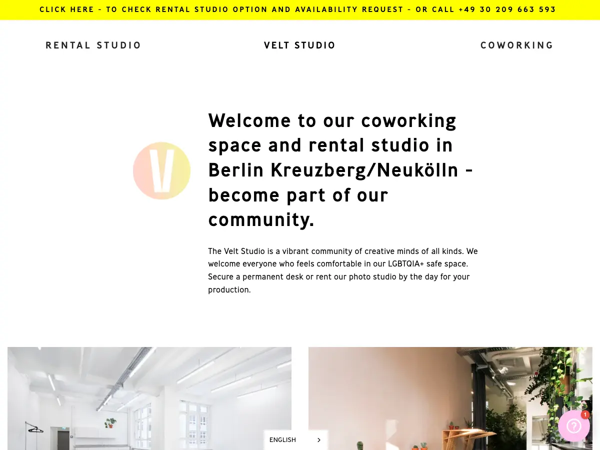 Velt.studio's website