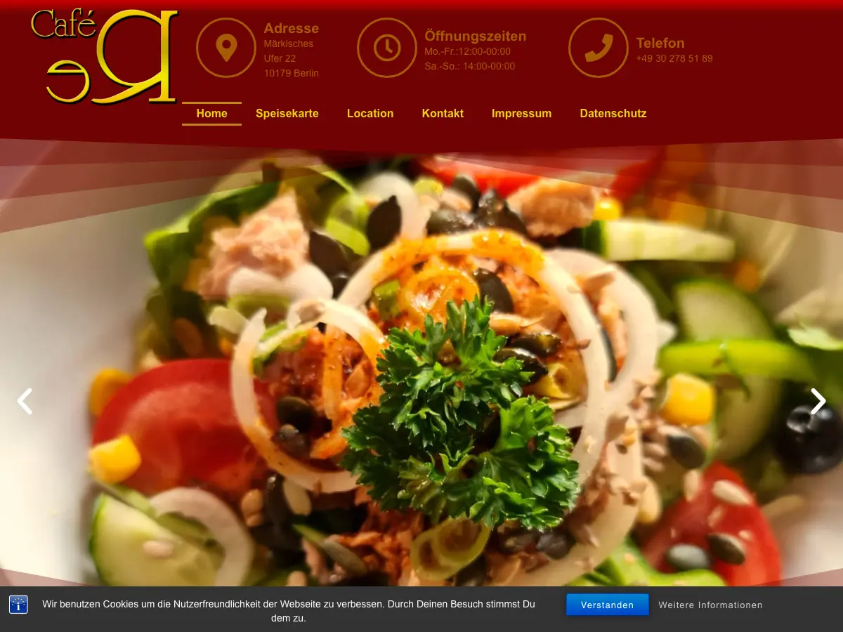 Café Re's website