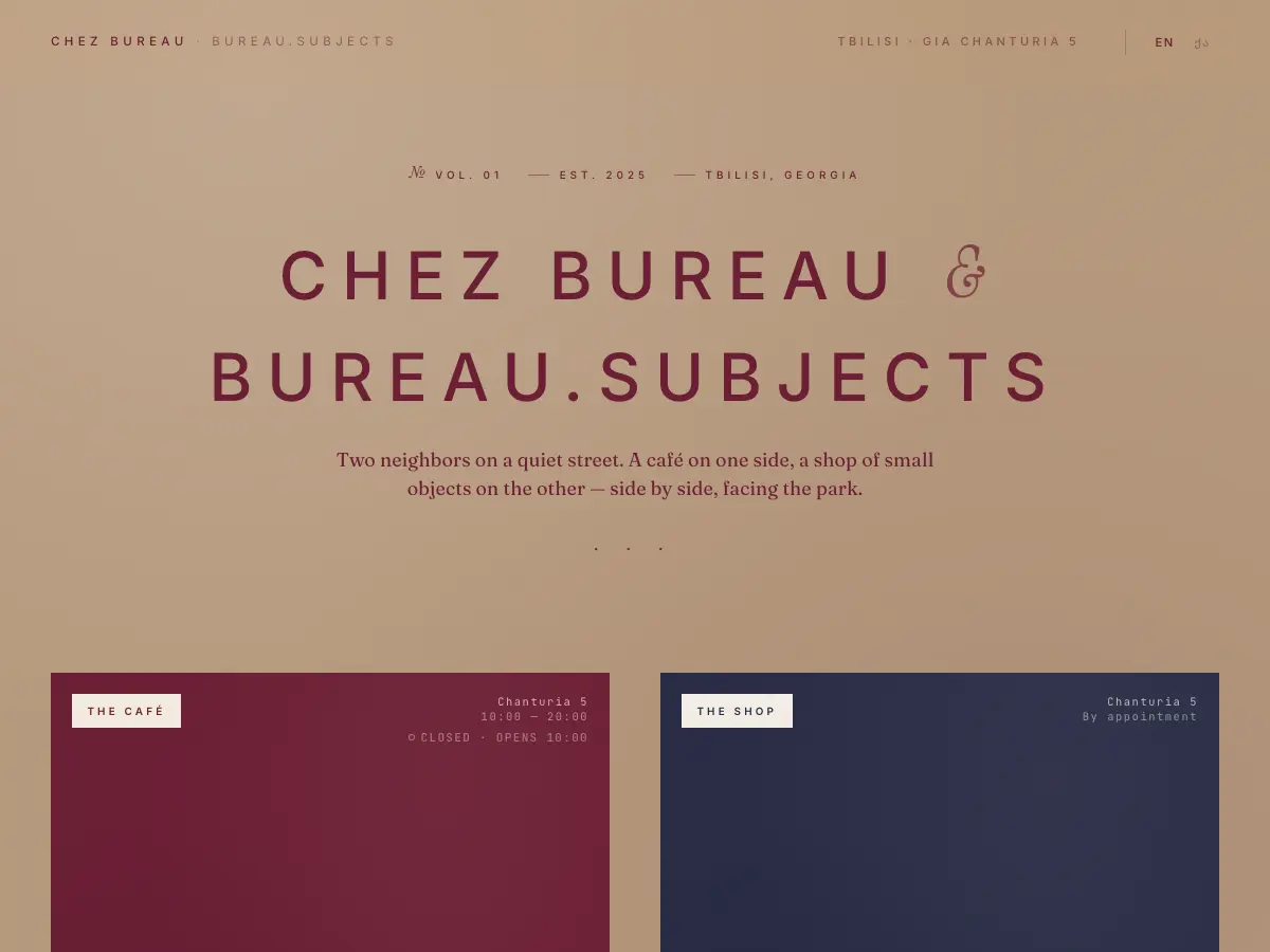 Chez Bureau's website