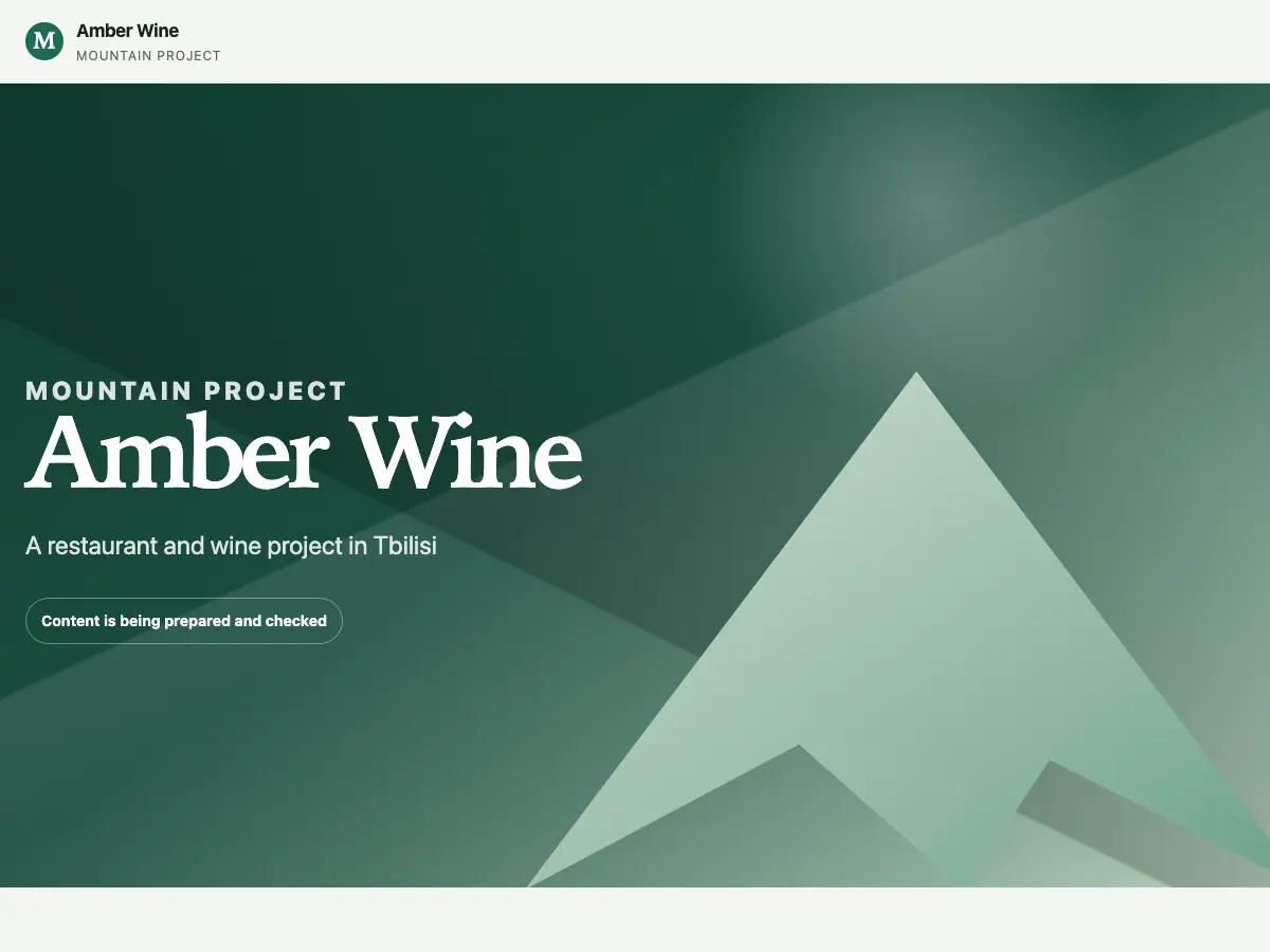 Amber Wine&Food's website