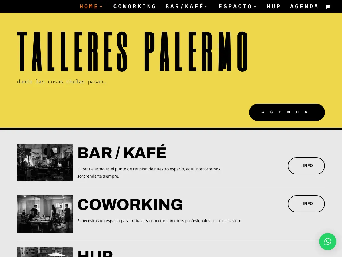 Talleres Palermo's website