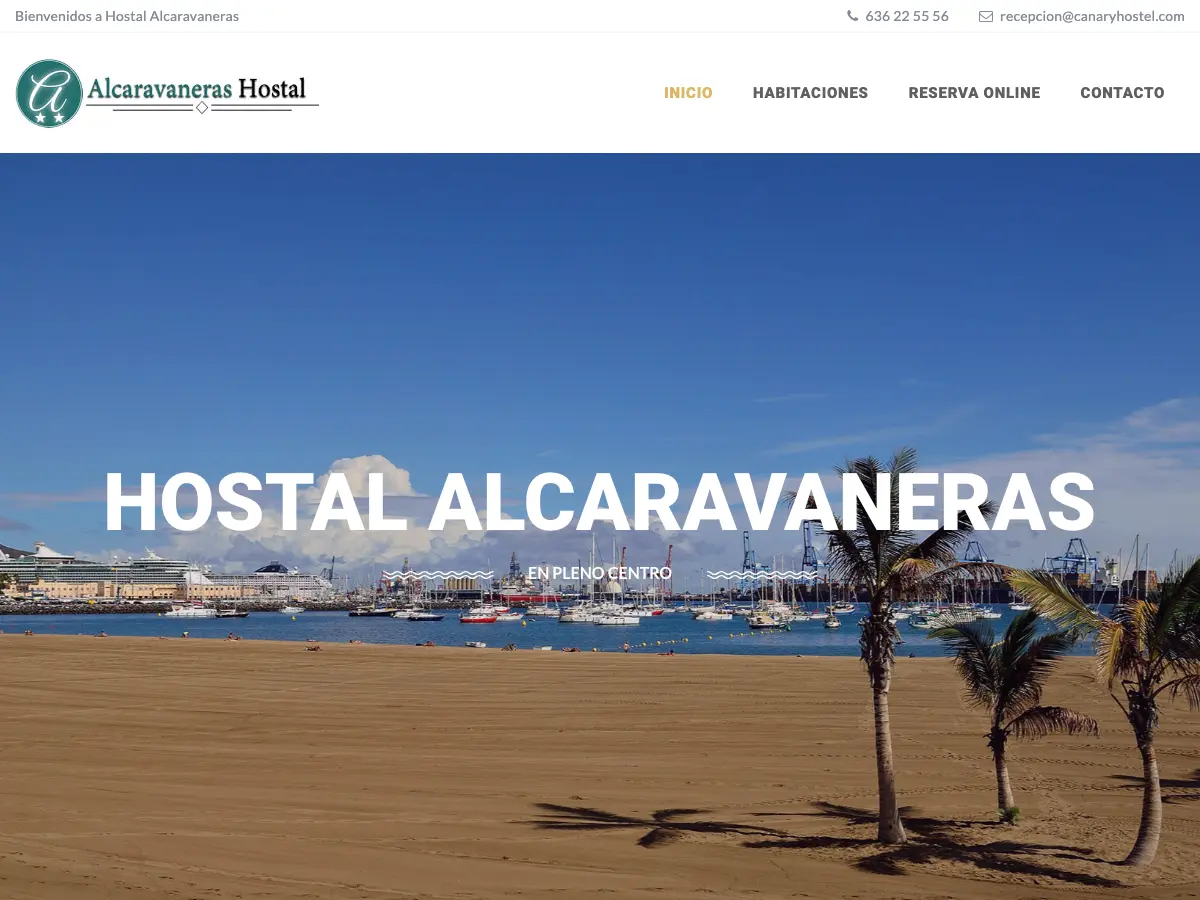 Hostal Alcaravaneras's website