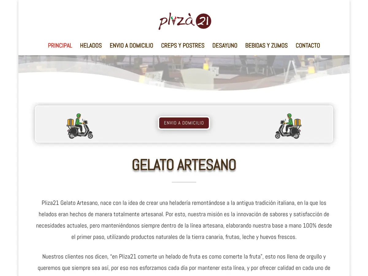 Pliza 21 Canteras's website