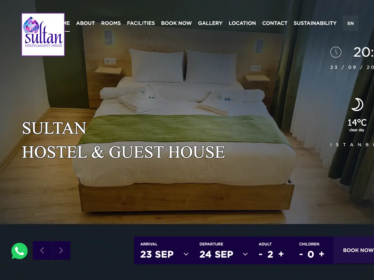 Sultan Hostel and Guesthouse's website