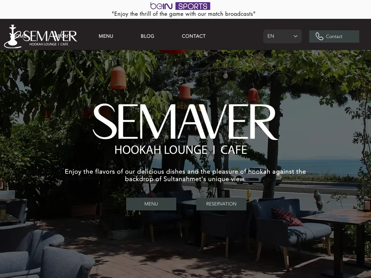 Semaver Cafe Hookah's website