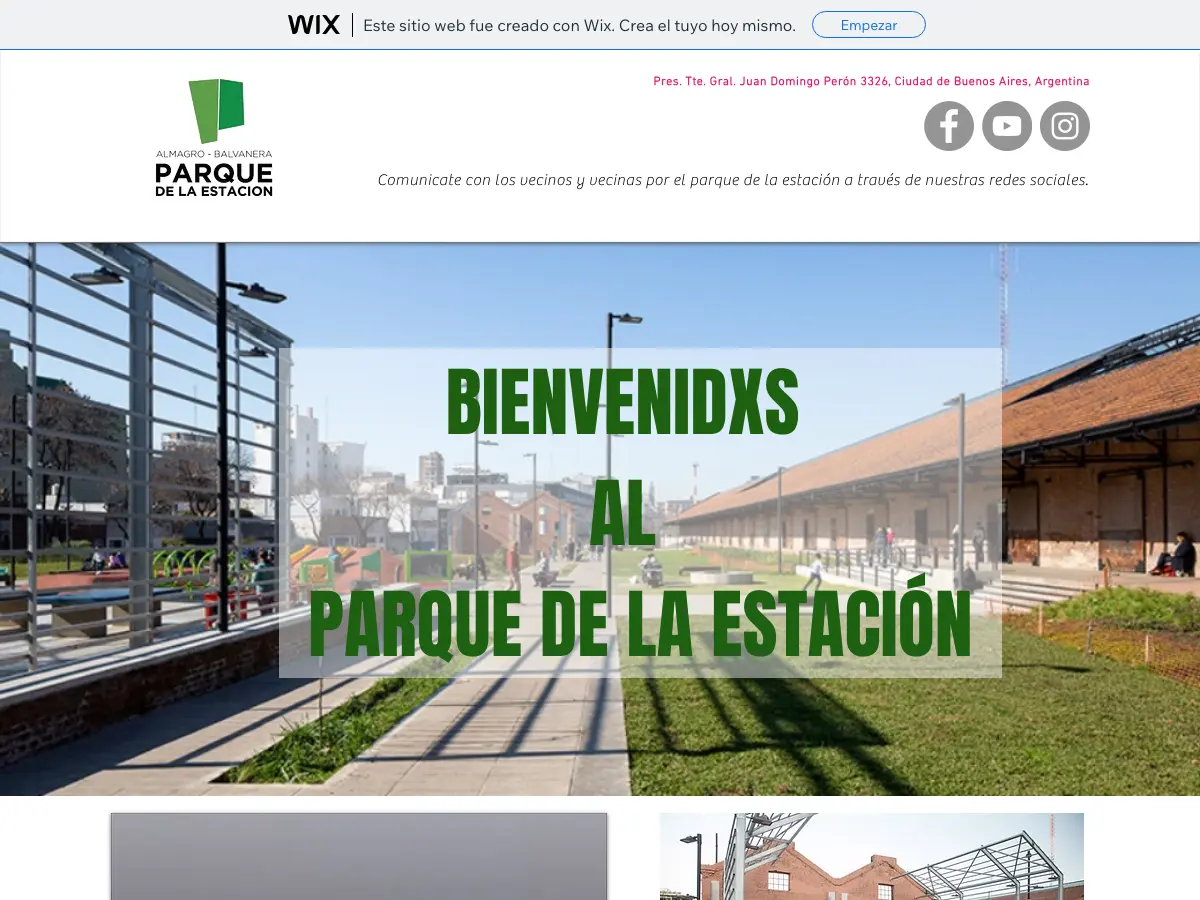 Biblioteca Parque de la Estación's website