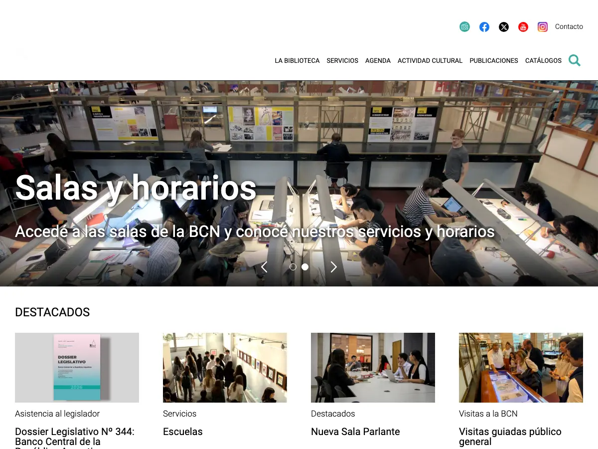 Biblioteca del Congreso de la Nación (BCN)'s website